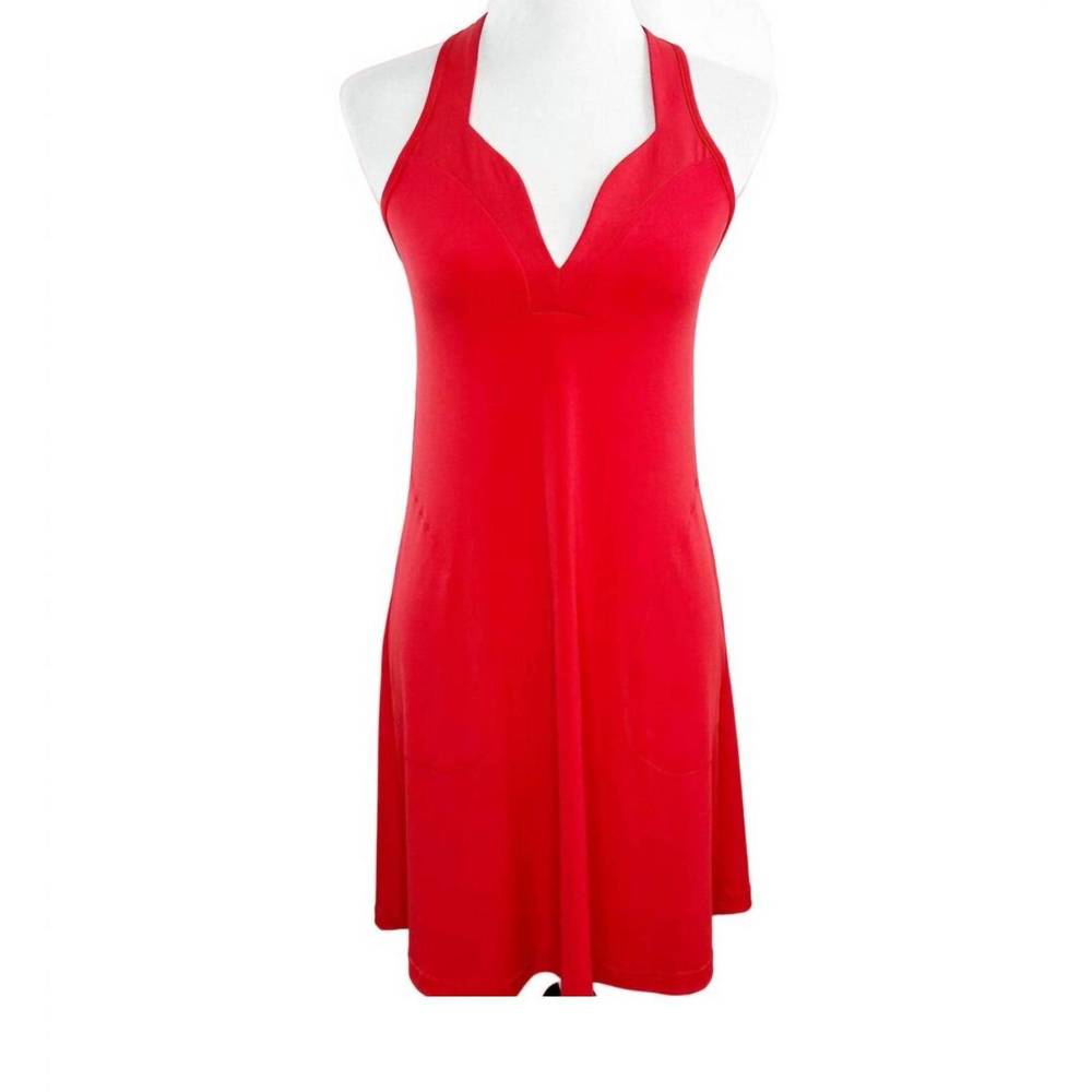 NEW DIAMOND TEA halter lounger dress in red